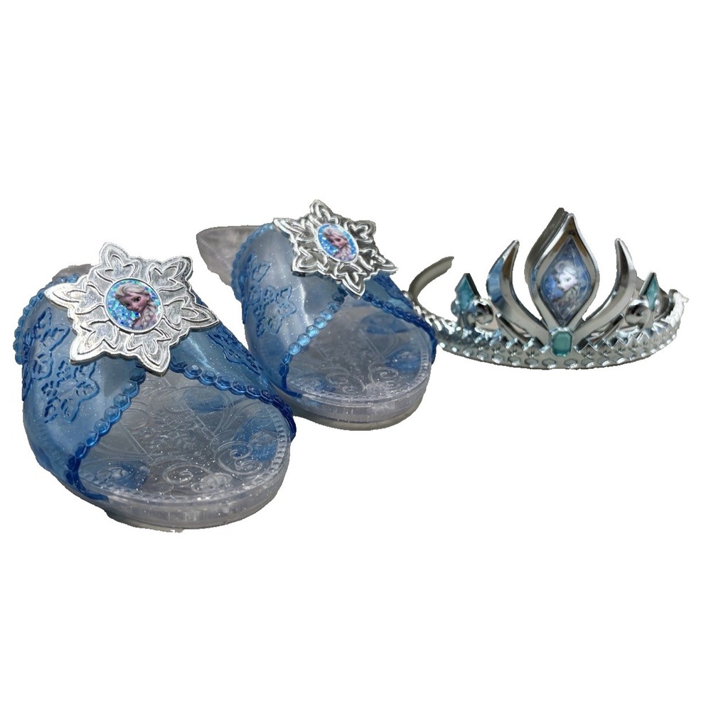 Disney Frozen Elsa Dress-Up Tiara and Shoes 3-6 years Blue Costume Halloween